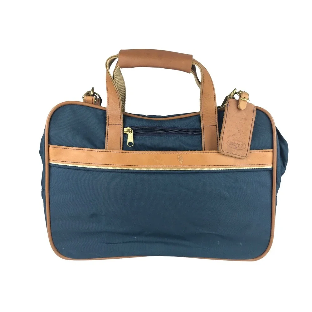 Boyt Unisex‎ Adults Blue Brown Runaways Shoulder Strap Zip Pockets Messenger Bag